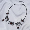 thumbnail image 3 of Collar de araña de Halloween para mujer, gargantilla con colgante de telaraña gótica, collar de Halloween, accesorios para disfraces, 3 of 4