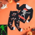thumbnail image 2 of Enyan Boys Halloween Pajamas 2T 3T 4T 5T 6T 7T Toddler Kid Cotttn Skeleton Sleepwear Set Little Boys Nightwear Pjs, 2 of 5