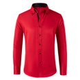thumbnail image 4 of Birdeem Chemises pour Hommes Mode Décontractée Hauts Unis Col Rabattu Boutons Cardigan Chemises, 4 of 10