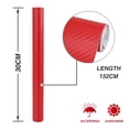 thumbnail image 2 of Unique Bargains Car Wrap Vinyl Film Sticker 5ft x 1ft Carbon Fiber Pattern Self-Adhesive Red, 2 of 4
