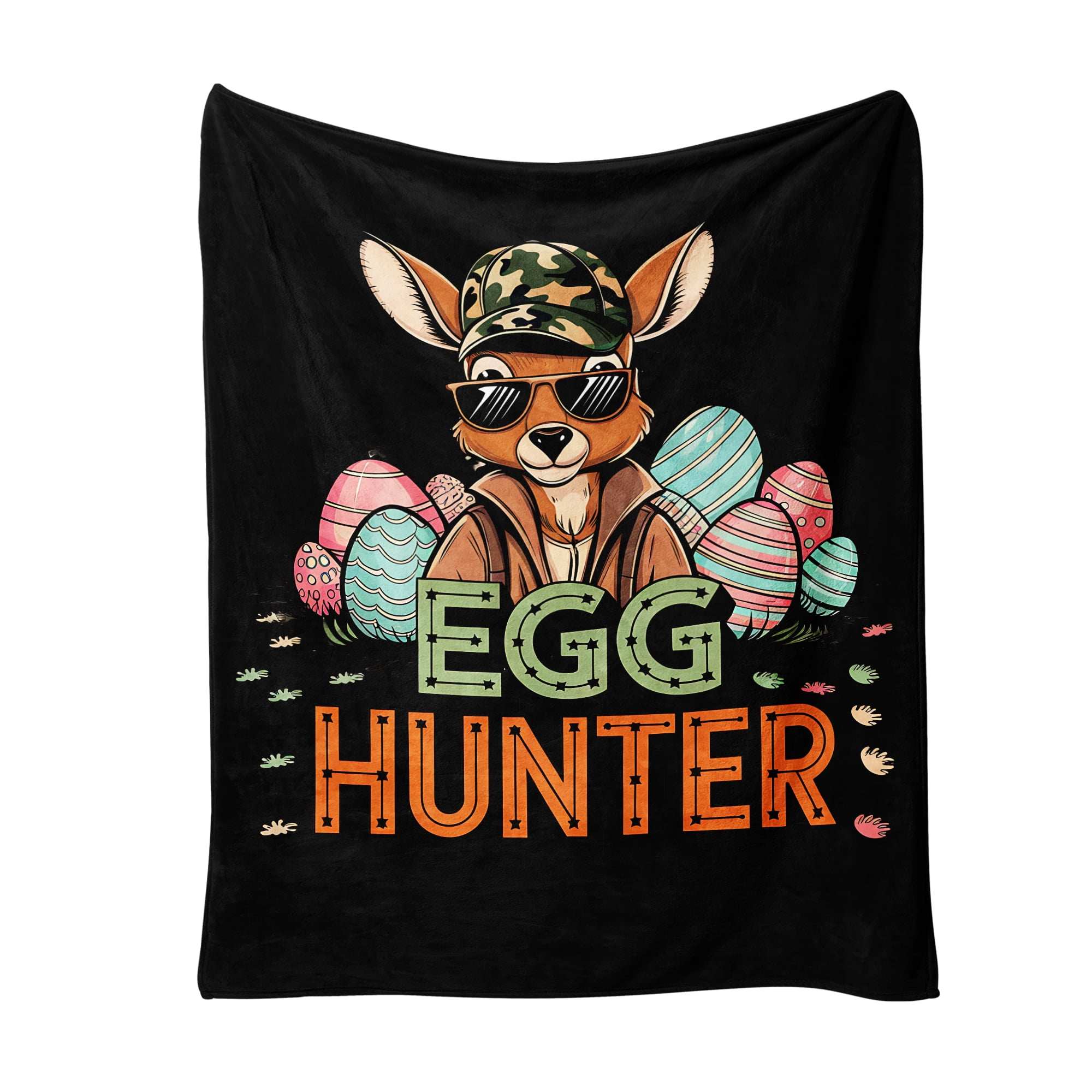 Easter Throw Blanket, Warm Fleece Flannel Bed Blanket, Lightweight Easter Blanket for Sofa Bed Couch 50"x60"