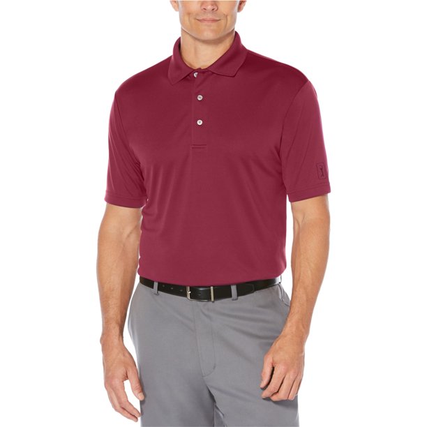 Polo de rugby de malla Airflux para hombre del PGA Tour, morado, grande