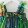 thumbnail image 4 of Fsqjgq Baby Girl Clothes Baby Easter Dress Cute 17T Dresses for Toddler Girls Green Toddler Girls Sleeveless Star Moon Tie Dye Tulle Holiday Dress Dance Party Princess Dresses Clothes 130, 4 of 6