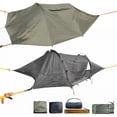 thumbnail image 4 of golytefs Camping Hammock with Mosquito Net Waterproof Rainfly 3 Point Hammock Tent 660 Lbs Load Capacity 2-Person Tree Tent Hammocks for Outdoor Backpacking & Hiking, 4 of 8