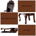 thumbnail image 7 of Acme Chateau De Ville ARM CHAIR (SET-2) Black Synthetic Leather & Cherry Finish, 7 of 7