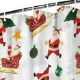 thumbnail image 3 of White Christmas Santa and Gift Pattern Shower Curtain 36"x72" ,Bathroom Decorative Shower Curtains Set with 12 Hooks,Modern Waterproof Washable Shower Curtain, 3 of 6