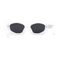 thumbnail image 2 of Womens Celtic Cross Motif Hinge Mod Geometric Cat Eye Sunglasses White Black, 2 of 4