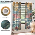 thumbnail image 4 of 2 Panels Set Blackout Curtains Thermal Insulated Sun Protection Room Darkening Drapes for Bedroom Tropical Beach Pattern, 4 of 6