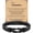7.5"-White-To My Grandson, variant on Men's Black Braided PU Leather Bracelet – Meaningful Gift For Boyfriend, Husband, Or Dad,9"-White-To My Husband
