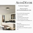 thumbnail image 7 of 3-Lights Matt Black Interior Teardrop Glass Antique Flush Mount Tiered Chandelier, 7 of 7