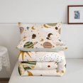 thumbnail image 5 of Manfei Boho Planets Pattern Queen Comforter Set,Minimalist Stars Moon Comforter Sets Queen,Beige Brown Green,Light Gray Reversible,3-Piece,1 Comforter and 2 Pillowcases, 5 of 7