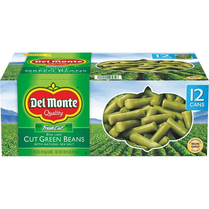 Del Monte Cut Green Beans, 14.5 oz, 12count
