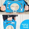 thumbnail image 4 of TECH CIRCLE iPad Mini 6 Case 8.3 Inch,iPad Mini 6th Generation Kids Case,360 Rotating Handle Stand Pencil Holder Hand Shoulder Strap Shockproof Kids Case for 2021 iPad Mini 8.3" 6th Gen, Blue, 4 of 14