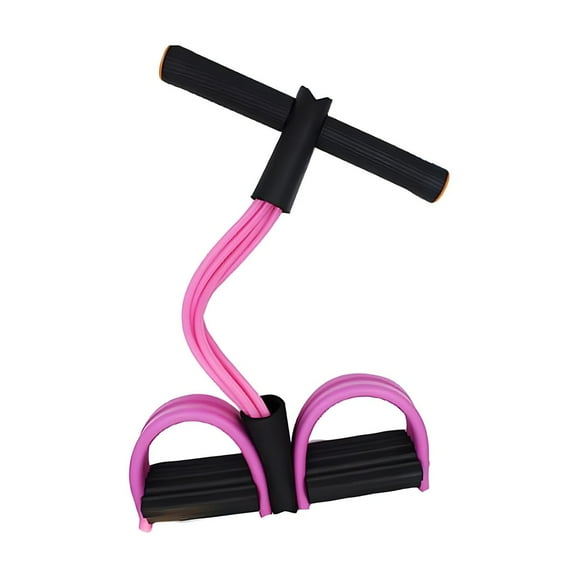 Hyasfey 6-Tube Sit-up Pedal Resistance Band with Handle Multifunction Tension Rope Elastic Yoga Pedal Puller Body Stretching Trainer Home Gym Workout Equipment
