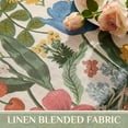 thumbnail image 3 of Spring Tablecloth Rectangle, Designer Pattern Vintage Linen Tablecloth with Flowers and Leaves, Floral Boho Farmhouse Table Cover Cloth Decorative for Kitchen Dining Room(60x84 Inch), 3 of 6
