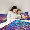 thumbnail image 5 of Castle Fairy Female Men Adults Bohemian Tree Of Life Bedding Comforter Set 2pcs,Abstract Colorful Plants Twin Comforter Sets Microfiber,Exotic Style Breathable Bedding Set,Ultra Soft Home Decor, 5 of 8
