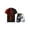 Red&Black&White, variant on Kids Boys Boxing Boxer Uniform Short Sleeve Quick Dry T-shirt with Boxing Trunks Black&Red 14