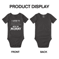 thumbnail image 3 of I Listen to Metal with My Mommy Cute Newborn Infant Baby Girl Boys Romper, 3 of 5