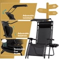 thumbnail image 3 of Lacoo Zero Gravity Chair Outdoor Folding Recliner Lounge Chair with Attachable Sunshade Canopy and Holder,Black, 3 of 3
