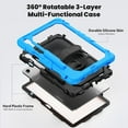 thumbnail image 3 of Funda para Samsung Galaxy Tab S11 (11 pulgadas) 2025 SM-X730/SM-X736B, funda protectora resistente a prueba de golpes con protector de pantalla, soporte giratorio de 360°, correa para mano, 3 of 9
