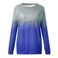 thumbnail image 3 of Hauts et Blouses d'Été pour Femmes 2023, T-shirt Décontracté à Manches Raglan, Col Rond, Dégradé de Couleur, Automne Hiver, en Liquidation, 3 of 4