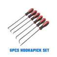 thumbnail image 3 of Extra Long Precision Hook and Pick Set, 6-Piece Set, Chrome Vanadium Steel Shaft, for Remove Hoses and Gaskets, 3 of 6