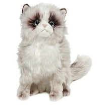 Bearington Collection Tasha Plus Himalayan Cat, Kitten 10.5 inch, Child, White.
