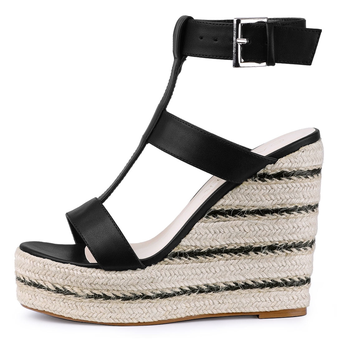 Buy > black wedge sandals walmart > in stock