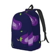 thumbnail image 2 of Yiaed Eggplant Print Backpack, Premium Laptop Backpack, Travel Backpack for Women, Lightweight Backpacks, Comfortable Back Pack-Medium, 2 of 5