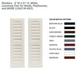 thumbnail image 3 of Shed Shutters Louvered 6" W x 21" White for Sheds, Playhouses, and Chicken Coops 1 Pair (LS621W-BX2), 3 of 3