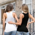 thumbnail image 4 of Vafful Womens Tank Tops 2 PCS Summer Top Ribbed Sleeveless Racerback Basic Top Slim Fitted Round High Neck Sexy Tank Tops for Women Black and White Small, 4 of 10