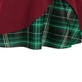 thumbnail image 4 of PENGXIANG Women‘s Spring Autumn Patchwork Dress Long Sleeve Square Neck Plaid Zipper A-Line Dress, 4 of 5