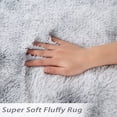 thumbnail image 3 of Fluffy Rugs for Living Room,Luxury Soft and Thick Fluffy Area Rug Modern Shag Rugs for Bedroom Living Room,Faux Shag Rug Home Decor Nursery Area Rug Carpets for Bedroom Light Grey 5' x 8', 3 of 7