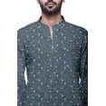 thumbnail image 3 of Atasi Kurta Traditionnelle en Coton Imprimé Col Mandarin pour Hommes Chemise Décontractée, 3 of 5