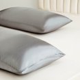 thumbnail image 4 of XEOVHV Satin Pillowcase for Hair and Skin Queen - Silky Pillowcase 20x26 Inches - Set of 2 with Envelope Closure, Similar to Silk Pillow Cases, Gifts for Women Men, 4 of 9