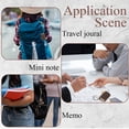 thumbnail image 4 of 4Pcs 2 Colors 1.7 x 1.9inch Mini Travelers Notebook Genuine Leather Cover Strap Refillable Personalized Tiny Travel Journal Blank Pocket Diary Brown, 4 of 6