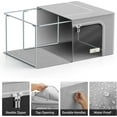 thumbnail image 6 of Sorbus Oxford Fabric Storage Bins: Stackable, Foldable Organizer Bags, with Clear Window (Set of 2), Gray, 6 of 9