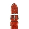 thumbnail image 2 of HIRSCH Viscount Louisiana Alligator Leather Watch Strap (Matte Red) - L - 22mm - Stainless Steel Silver Buckle, 2 of 9
