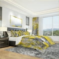 thumbnail image 1 of Designart 'Grey and Yellow Abstract Pattern' Modern & Contemporary Bedding Set - Duvet Cover & Shams, 1 of 4