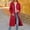 #Red, variant on DPTALR Women's Casual Fashion Solid Color Long Sleeve Hooded Drawstring Coat with Pocket and Zipper,Khaki,Size S