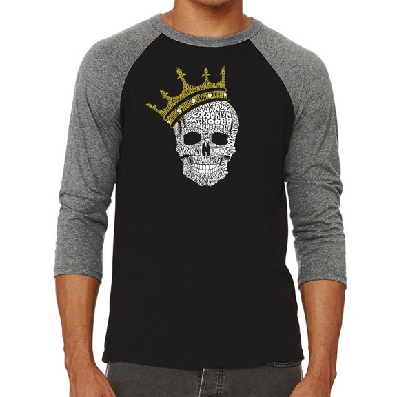 Men's Raglan Baseball Word Art T-shirt - Brooklyn Crown