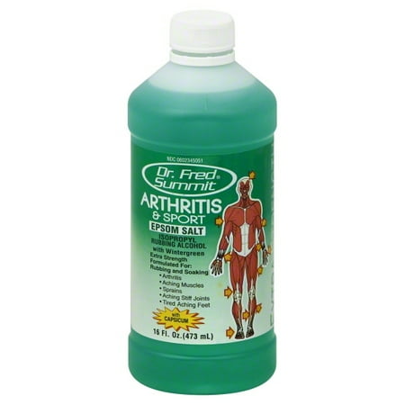 Dr. Fred Summit Arthritis & Sport Epsom Salt Rubbing Alcohol, 16 fl (Best Alcohol For Students)