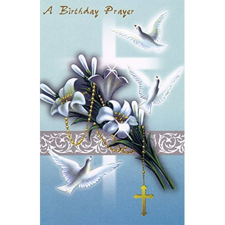 5 Pack Greeting Cards - Religious Birthday Blessings Greeting Card 12 Pack