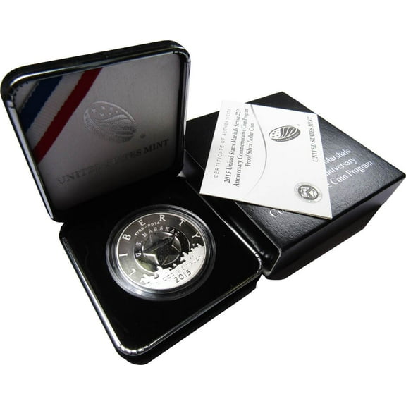 U.S. Marshals Commemorative Dollar 2015 P Proof Silver $1 Coin OGP COA