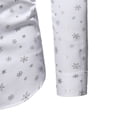 thumbnail image 5 of SwiftWear Men's Snowflake Shiny Shirt Luxury Trendy Printed Button Down Shirt Classic Fit Long Sleeve Business Clothes White M, 5 of 6