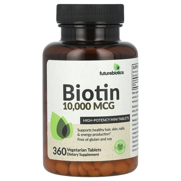 Futurebiotics Biotin, High Potency, 10,000 mcg, 360 Vegetarian Tablets