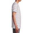 thumbnail image 6 of Wukai Red Blue Polka Dots Youth Unisex Short Sleeve T-Shirt for Boys, Girls, Teens, and Kids-Large, 6 of 7