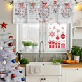 thumbnail image 5 of Coastal Christmas Curtain Valances for Windows, Kitchen Valance Window Treatments Panel 2 Pack, Xmas Balls Nautical Starfish Vintage Rod Pocket Short Curtains for Bathroom Bedroom 60 x 18 Inch, 5 of 8