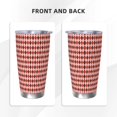 thumbnail image 3 of Bingfone Red and Brown Squares for 20 Oz Stainless Steel Travel Mug Double Wall Water Coffee Cup for Home,Office, Outdoor Works Great for Ice Drinks and Hot Beverage-Without Straw, 3 of 8