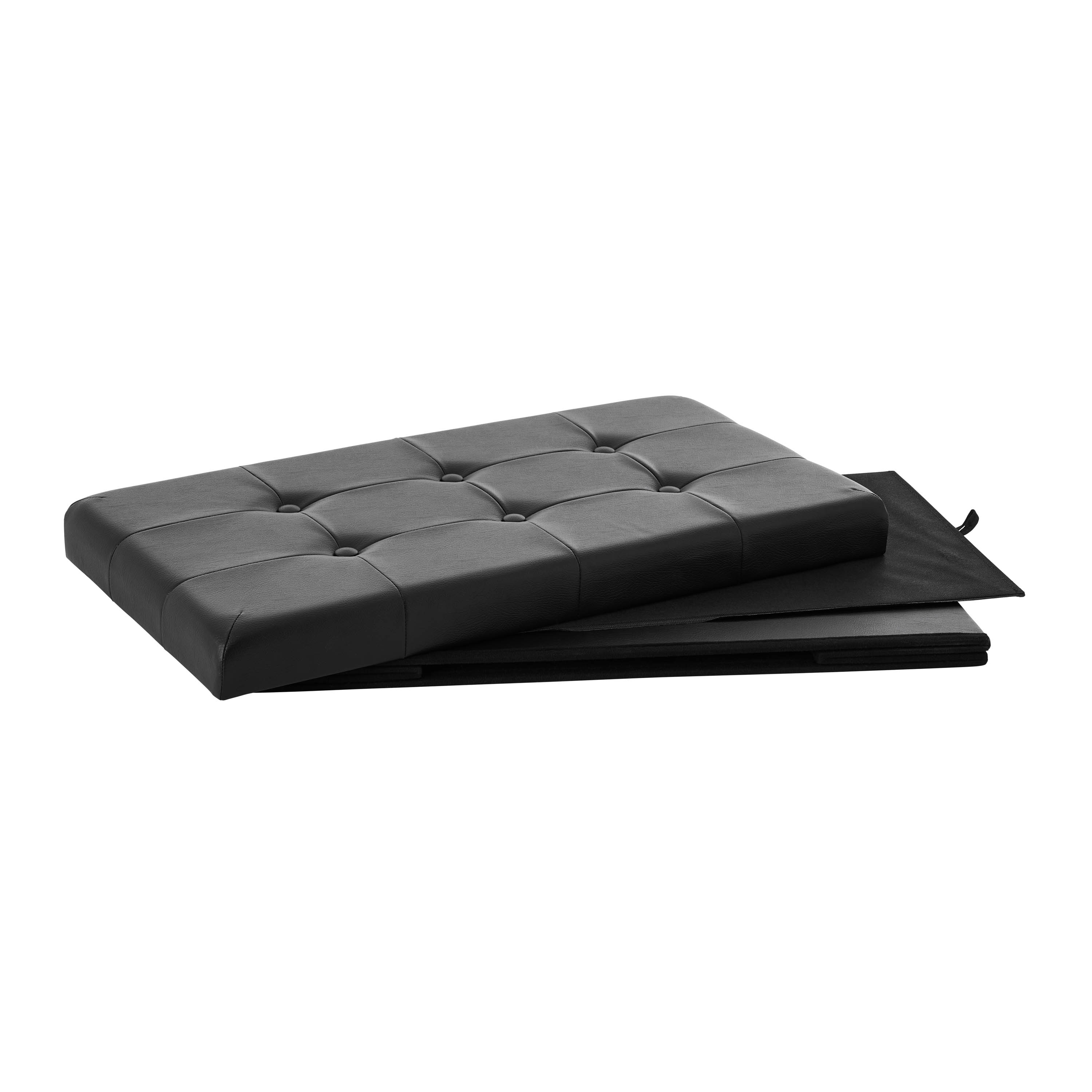 Mainstays 30 in Collapsible Storage Bench, Black photo 4
